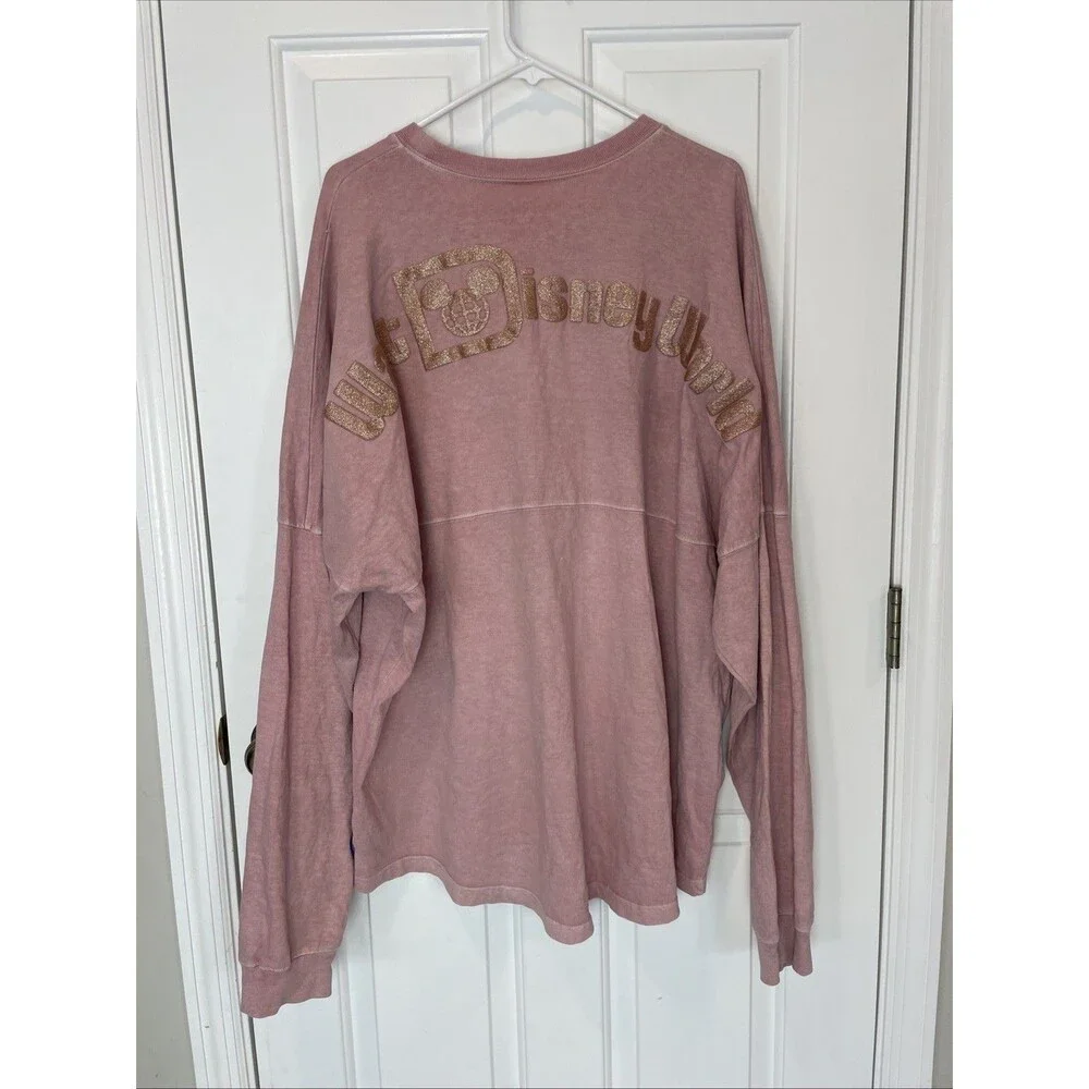 WDW Womens Dusty Rose Glitter Spirit Jersey Shirt Size XXL - Picture 5 of 7